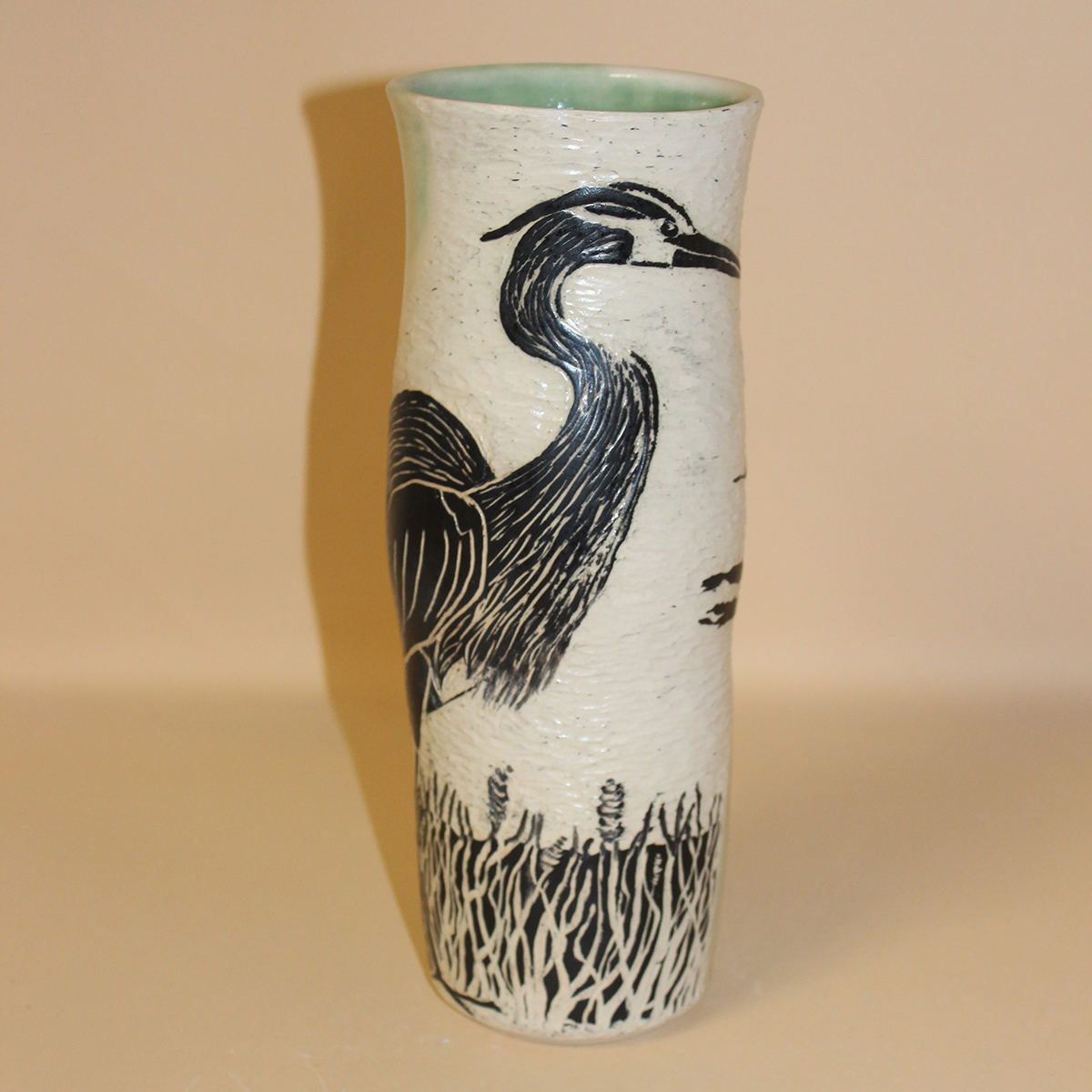 Vase: Heron Fishing